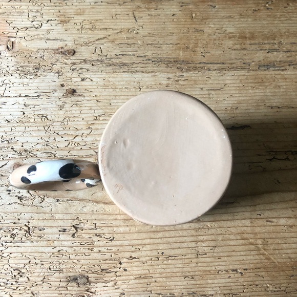 NWOT New LUX EROS Handmade Tan Round Handle Spotted Leopard Artsy Ceramic Mug - Picture 12 of 17